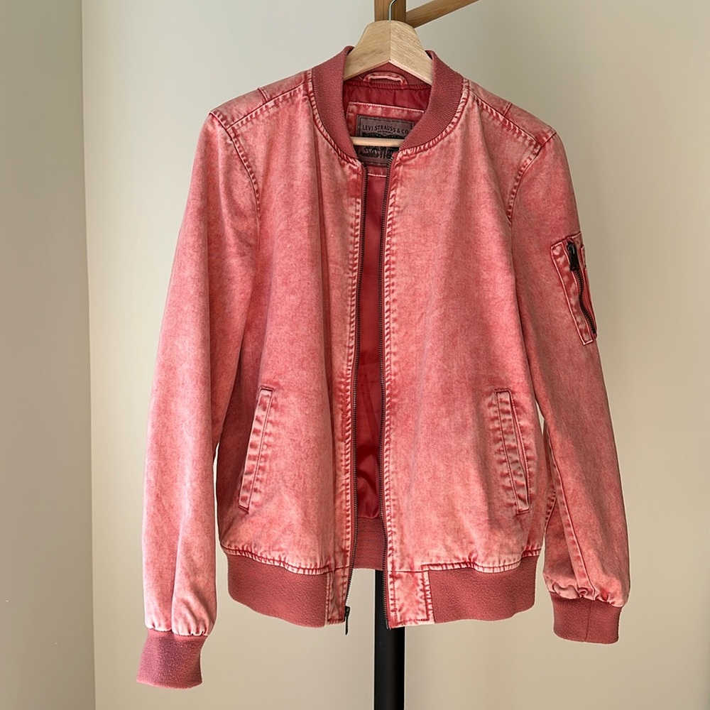 Washed pink denim bomber jacket Levi’s